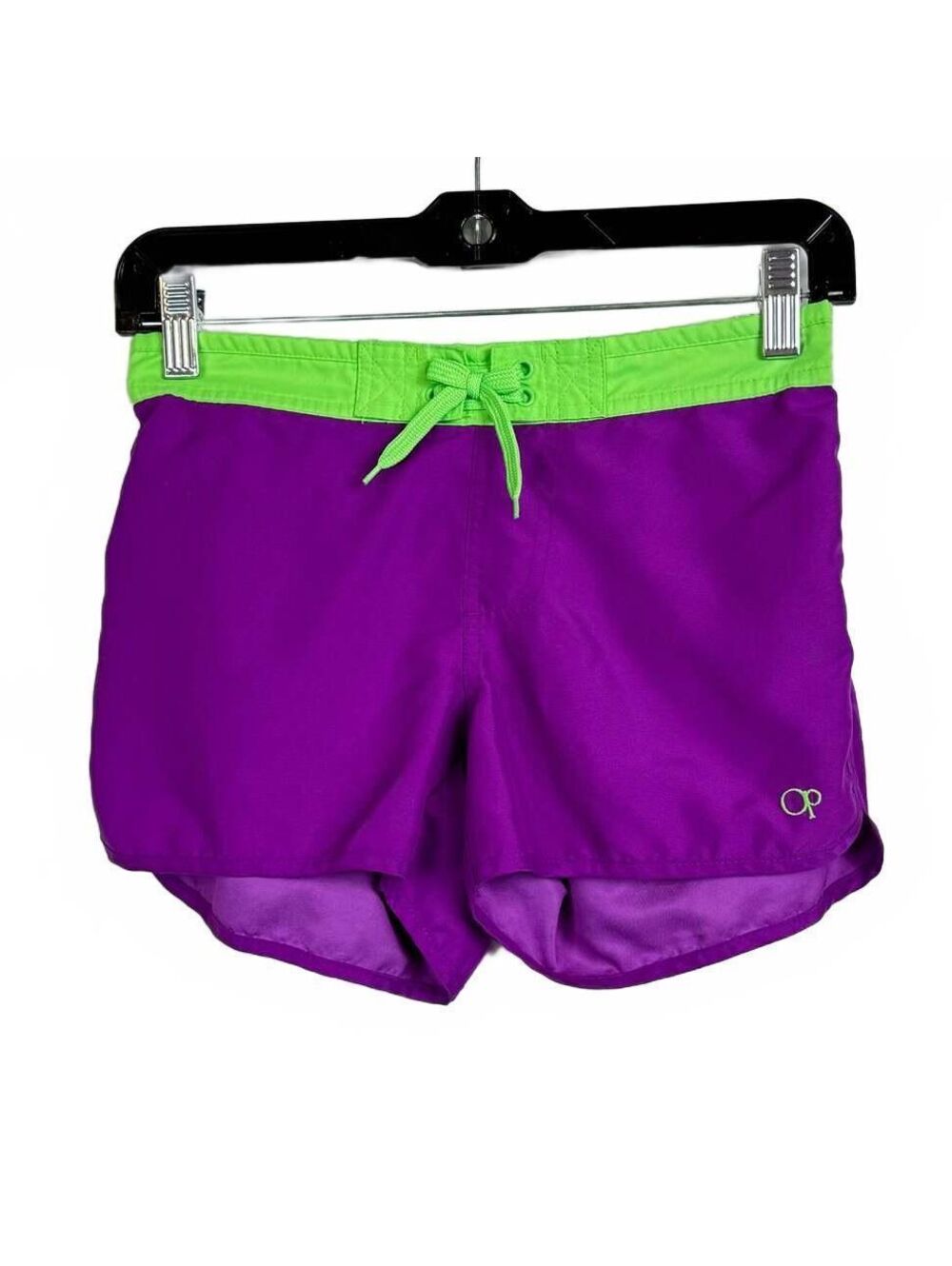 Op Purple And Green Shorts Girl's Size Large